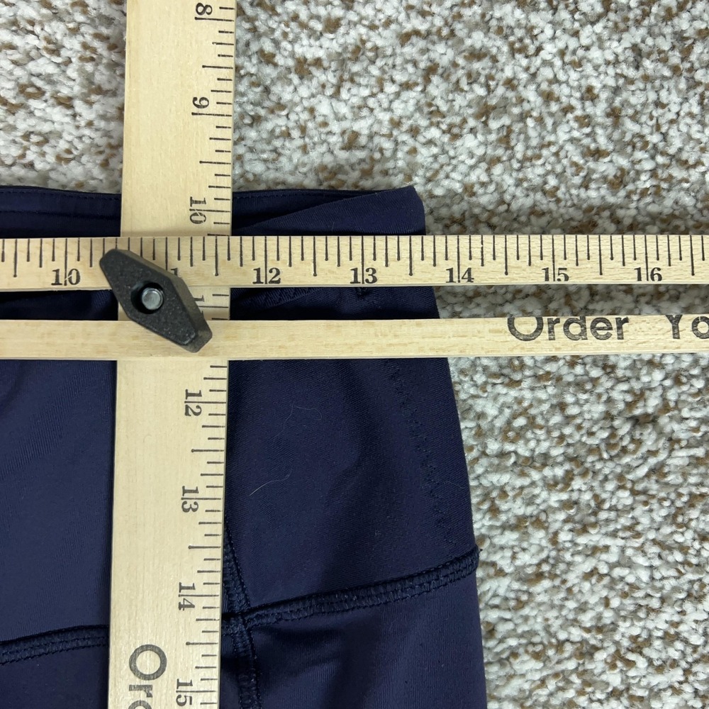 Lululemon Pants Womens 8 Blue Ankle Leggings Mesh Pockets Running Gym Workout - Picture 7 of 14